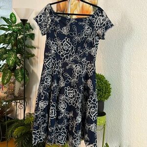 Alex Marie off shoulder Embroidered lace dress size 14